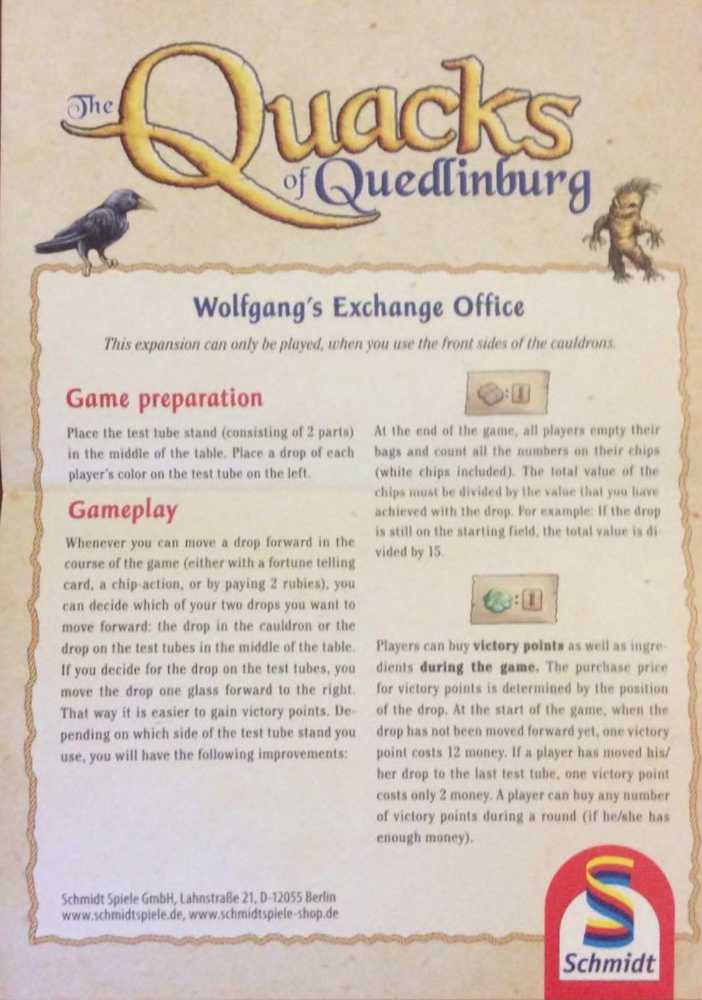 Quacks Of Quedlinburg, The: Wolfgang’s Exchange Office  (2-4) board game collectible - Main Image 3