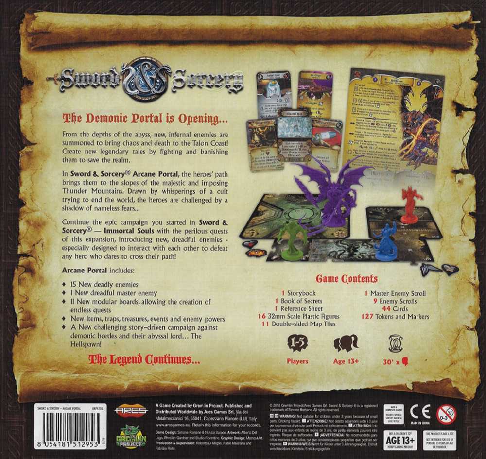 Sword & Sorcery: Arcane Portal Expansion  (1-5) board game collectible - Main Image 2