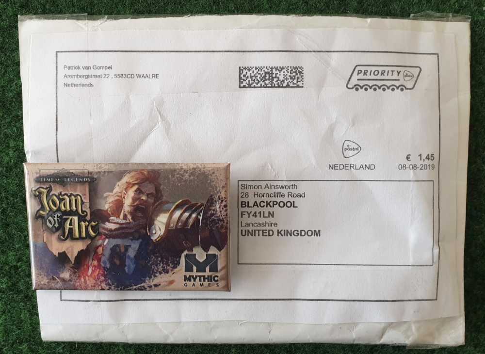 Time Of Legends Joan Of Arc: Pin Badge  (2-4) board game collectible - Main Image 3