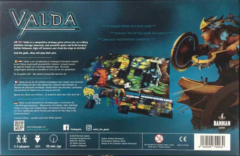 Valda - Deluxe Edition (Leader Of The Gods KS Pledge)  (2-5) board game collectible - Main Image 2