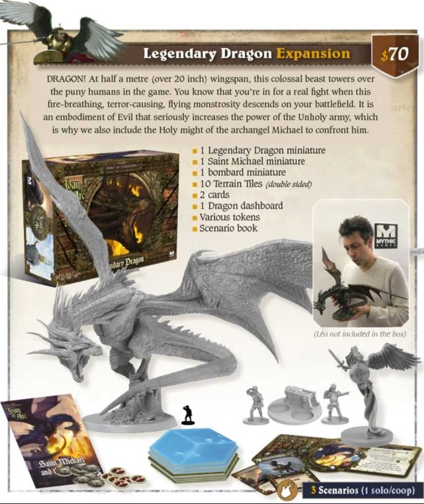 Time Of Legends Joan Of Arc: The Legendary Dragon  (1-2) board game collectible - Main Image 3