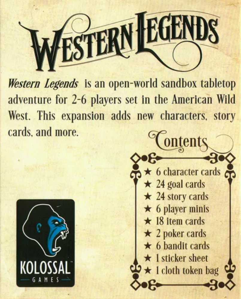 Western Legends: Fistful Of Extras (KS Exclusive)  (2-6) board game collectible - Main Image 2