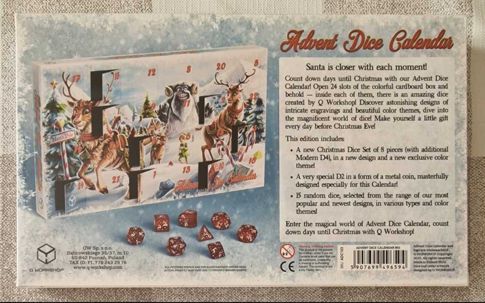 Advent Dice Calendar #3  (N/A) board game collectible - Main Image 2
