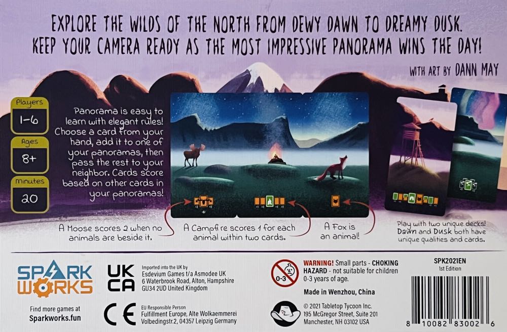 Panorama  (1-6) board game collectible [Barcode 810082830026] - Main Image 2