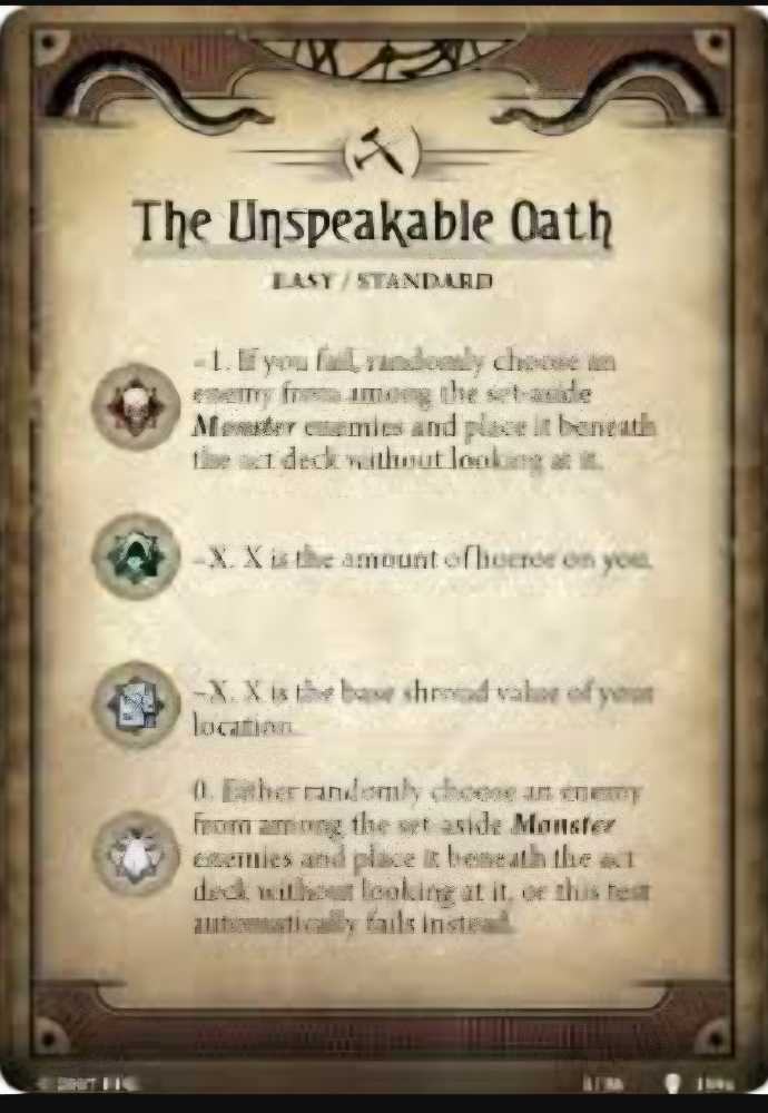 Arkham Horror LCG: 3b - The Unspeakable Oath - Mythos Pack 2  (1-2) board game collectible - Main Image 2