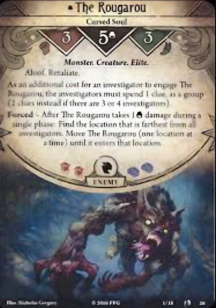 Arkham Horror LCG: Curse Of The Rougarou - Scenario Pack 1  (1-2) board game collectible - Main Image 3