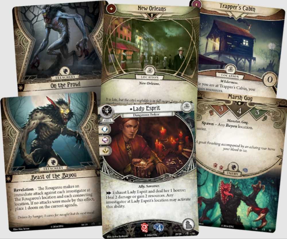 Arkham Horror LCG: Curse Of The Rougarou - Scenario Pack 1  (1-2) board game collectible - Main Image 4