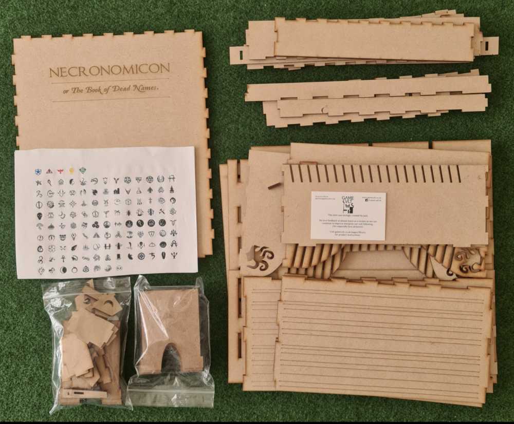 Arkham Horror LCG: Wooden Storage Box: Large Necronomicon X3  (1-4) board game collectible - Main Image 3