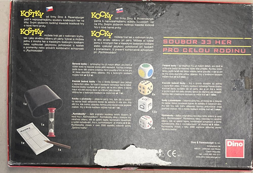 Dino Kostky Soubor 33 Her  (2-4) board game collectible [Barcode 8590878631045] - Main Image 2