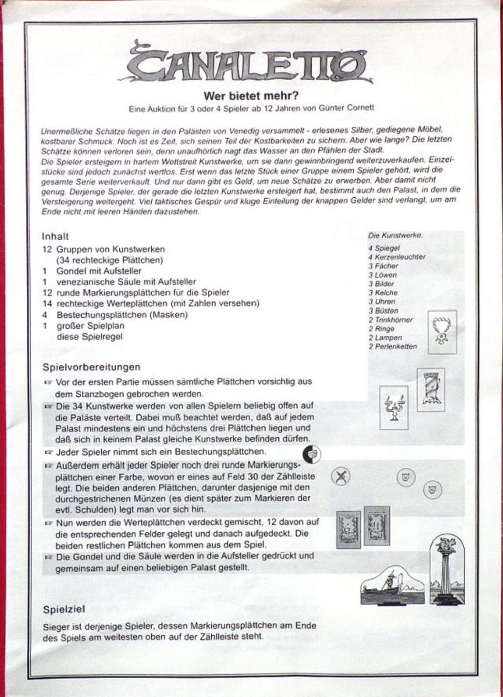 Canaletto  (3-4) board game collectible - Main Image 2