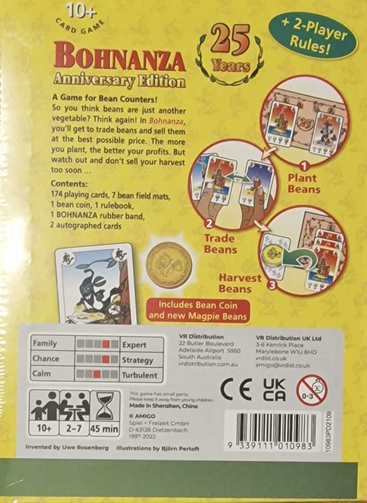 Bohnanza - Anniversary Edition (25 Years)  (2-7) board game collectible - Main Image 2