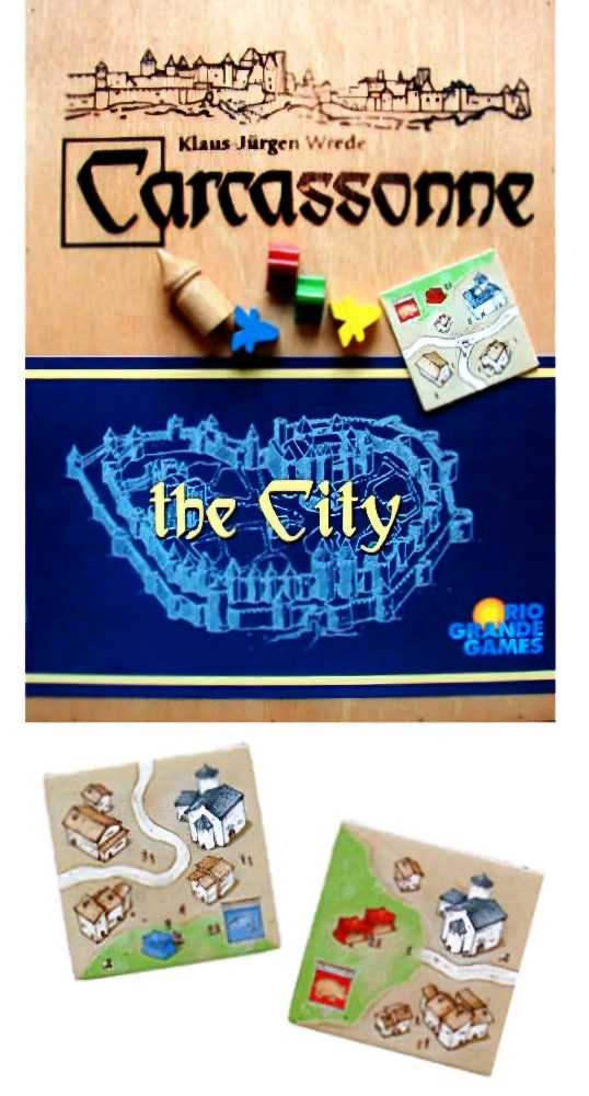Carcassonne : The City (Wooden Box Edition)  (2-4) board game collectible - Main Image 3