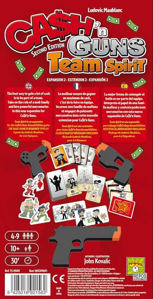 Cash ’N Guns: Team Spirit Expansion  (4-9) board game collectible - Main Image 2
