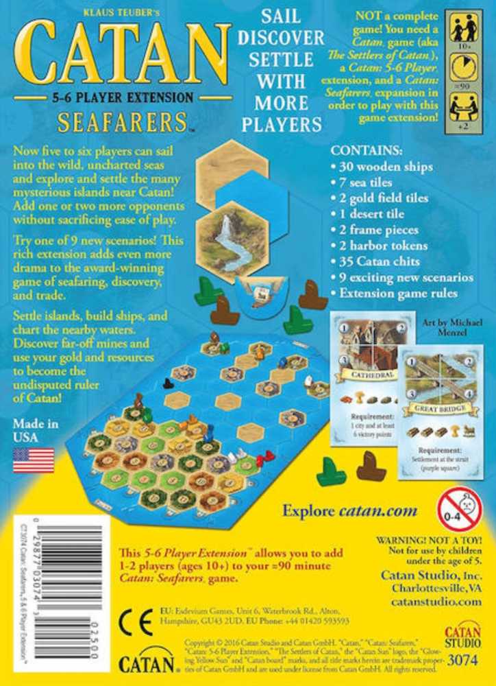 Catan : Seafarers 5-6th Player Expansion - 5th Edition  (+2) board game collectible - Main Image 2