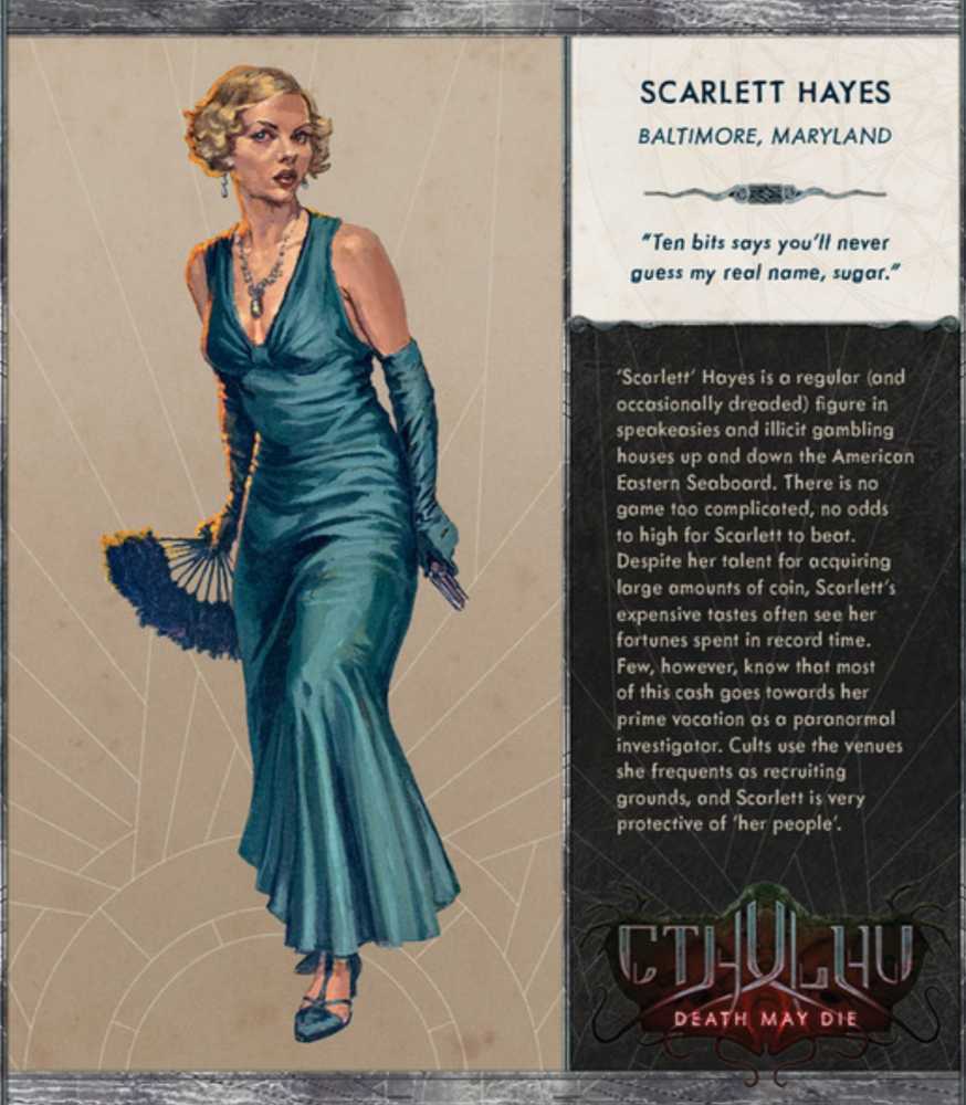 Cthulhu - Death May Die: Scarlett Hayes  (1-5) board game collectible - Main Image 3