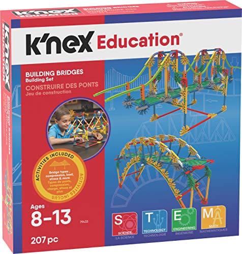 K’nex Bridges Ages 8 Construction Education Toy Building Sets 207 Piece Amazon Exclusive  board game collectible [Barcode 744476794338] - Main Image 1