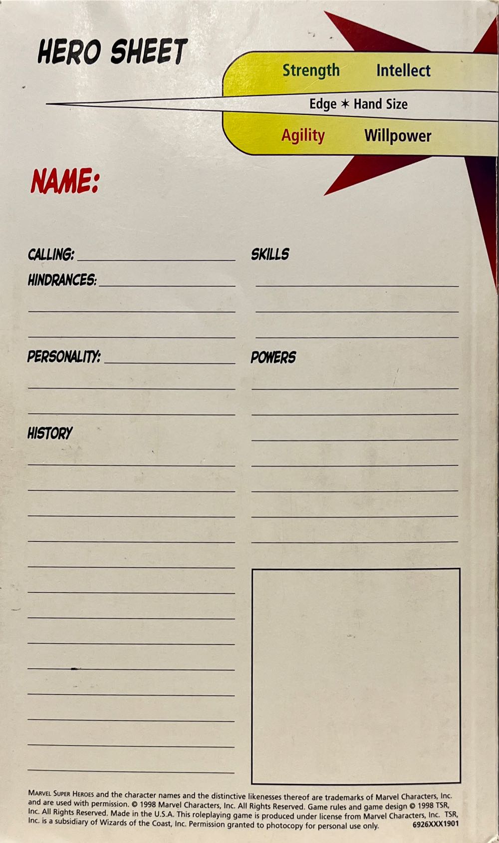 Marvel Super Heroes Adventure Game  board game collectible [Barcode 9780786912278] - Main Image 4