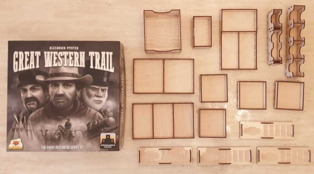 Great Western Trail + Rails To The North Exp - Wooden Insert  (2-4) board game collectible - Main Image 2