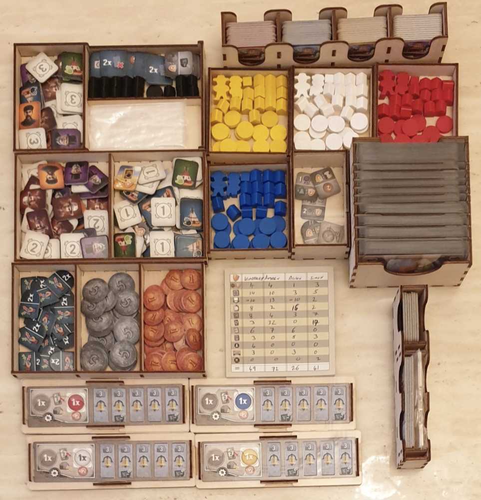 Great Western Trail + Rails To The North Exp - Wooden Insert  (2-4) board game collectible - Main Image 3