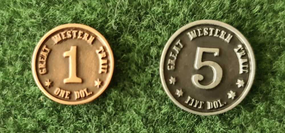 Great Western Trail: Gaming Coins  (2-4) board game collectible - Main Image 2
