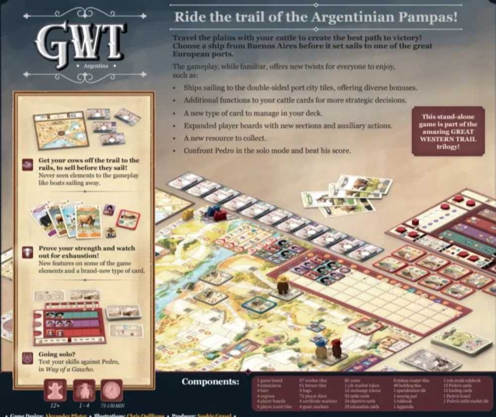 Great Western Trail - Argentina  (1-4) board game collectible - Main Image 2