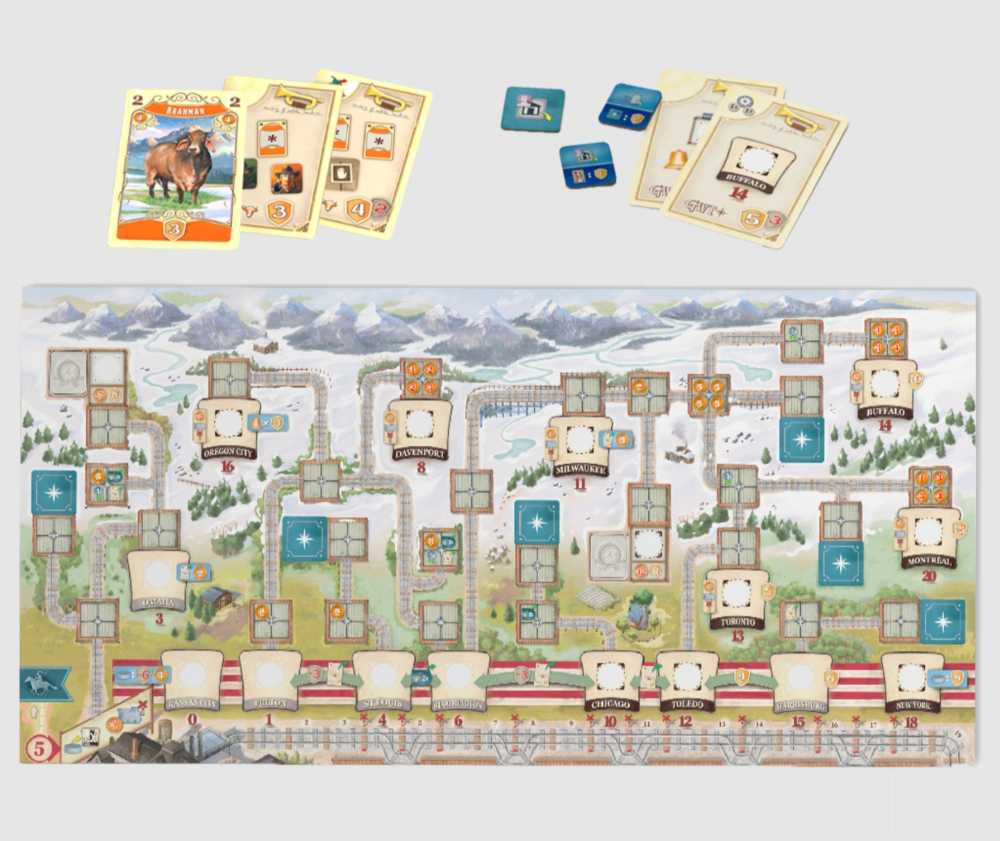 Great Western Trail - 2nd Edition Rails To The North  (1-4) board game collectible - Main Image 4