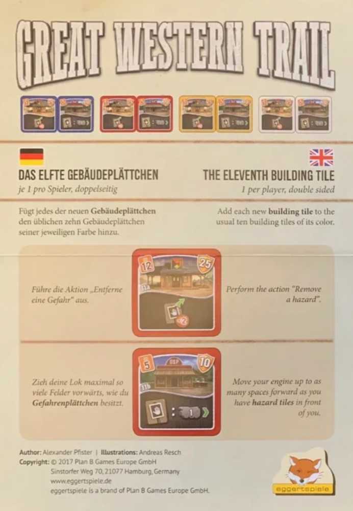 Great Western Trail: 11th Building Tile Promo  (2-4) board game collectible - Main Image 2