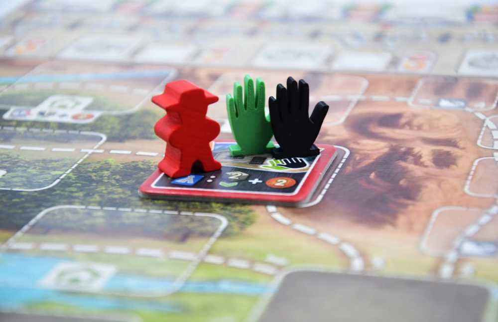 Great Western Trail: Hand Building Platforms (5 Red, White, Blue & Yellow)  (2-4) board game collectible - Main Image 2