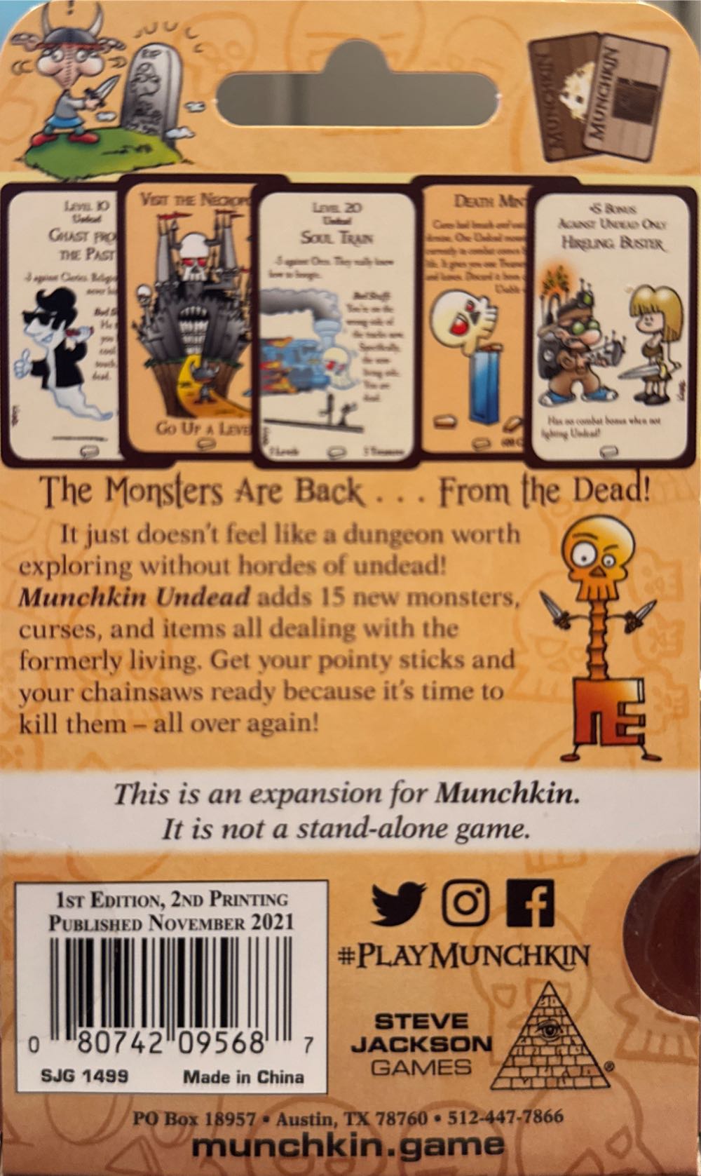 Munchkin: Undead  board game collectible [Barcode 080742095687] - Main Image 2