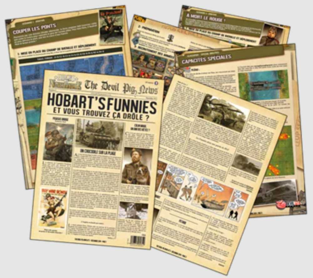 Heroes Of Normandie: (02) The Devil Pig News No.2 - Hobart’s Funnies  (2) board game collectible - Main Image 2