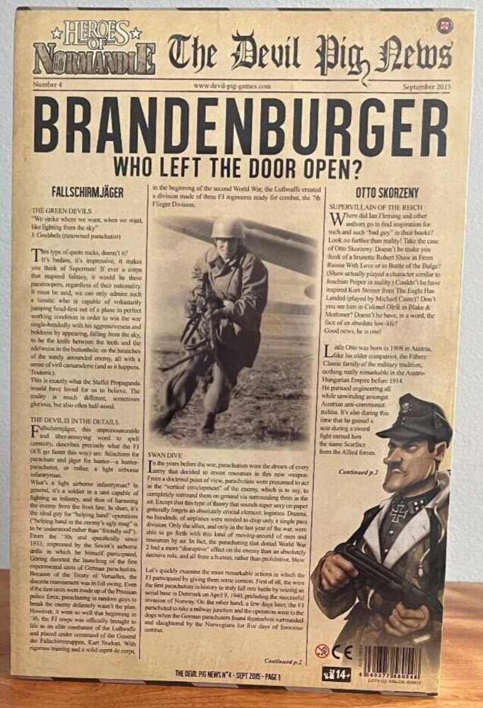 Heroes Of Normandie: (04) The Devil Pig News No.4 - Brandenburger  (2) board game collectible - Main Image 2