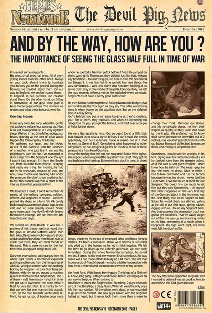 Heroes Of Normandie: (06) The Devil Pig News No.6 And By The Way, How Are You ?  (2) board game collectible - Main Image 2