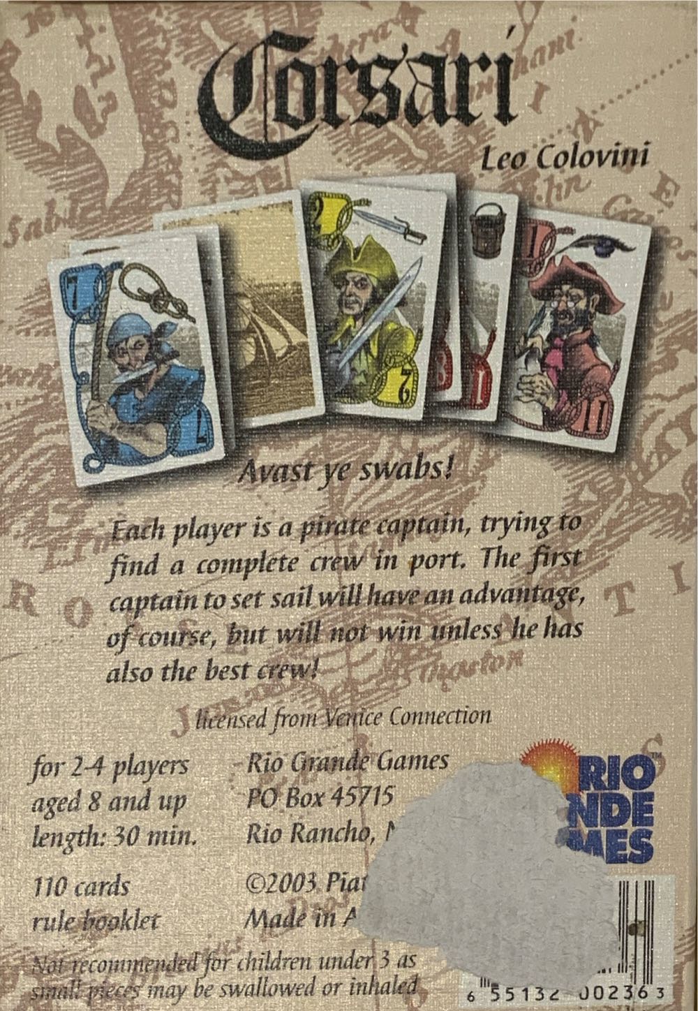 Corsari  (2 3 4) board game collectible [Barcode 655132002363] - Main Image 2