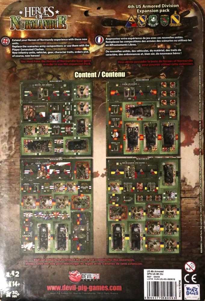 Heroes Of Normandie: Sherman Squadron 4th Armored Division  (2) board game collectible - Main Image 2