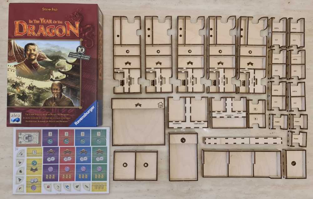 In The Year Of The Dragon - Wooden Insert  (2-5) board game collectible - Main Image 3