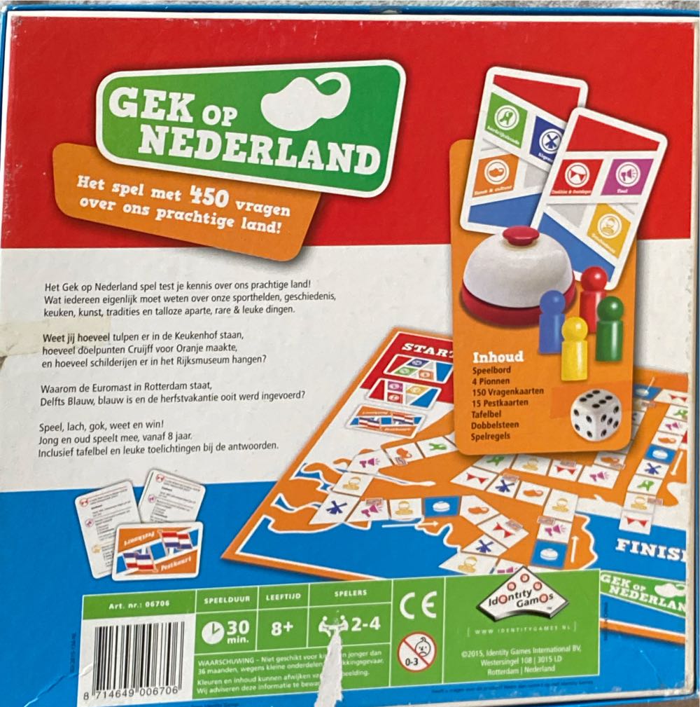 Gek Op Nederland Bordspel Familiespel  board game collectible [Barcode 8714649006706] - Main Image 2