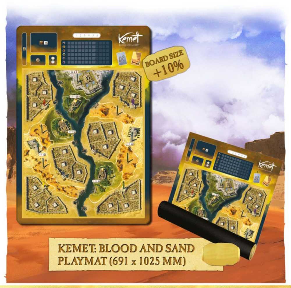 Kemet: Blood And Sand: Neoprene Playmat  (2-5) board game collectible - Main Image 2