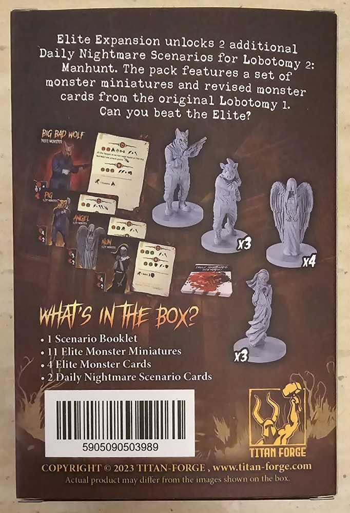 Lobotomy 1 Monsters Elite: Lobotomy II Manhunt - Monster Expansion board game collectible - Main Image 2