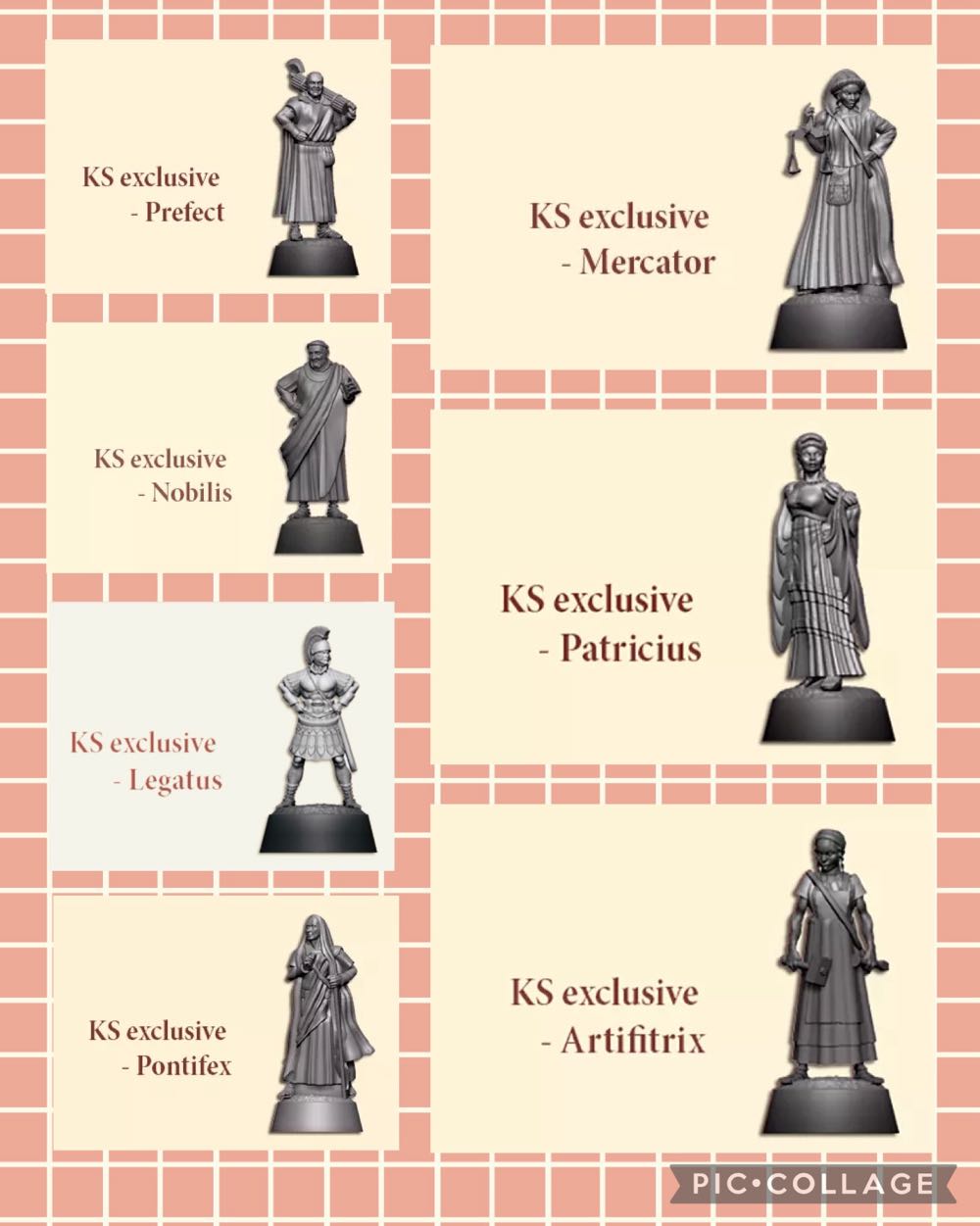 Rome & Roll: Plastic Figures  (1-4) board game collectible - Main Image 3