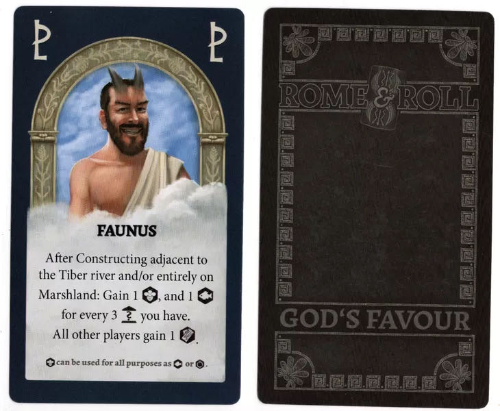 Rome & Roll: Faunus Promo  (1-4) board game collectible - Main Image 2