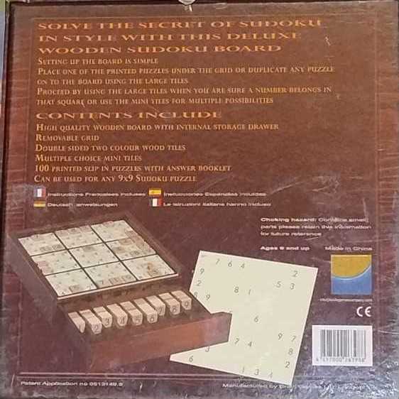 Wooden Deluxe Sudoku Board Game  board game collectible [Barcode 4897000263988] - Main Image 3