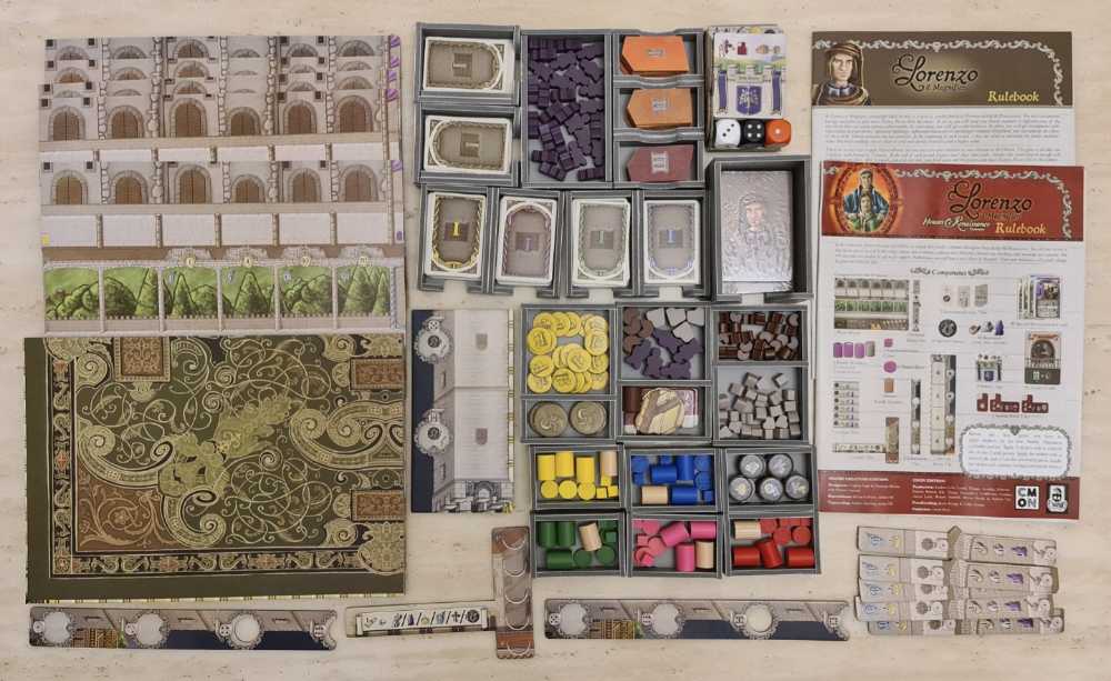 Lirenzo: Folded Space Foam Insert  (2-5) board game collectible - Main Image 4