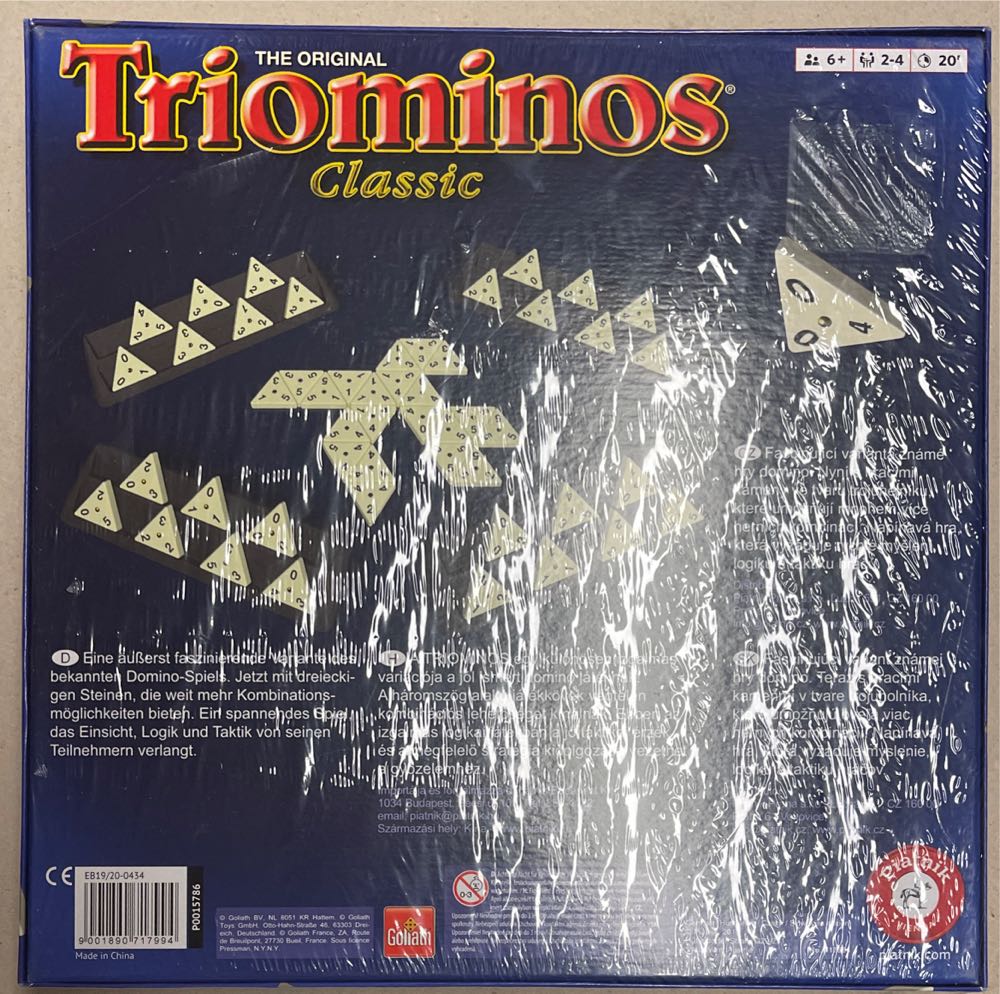 Triominos Hra Classic Společenská  (2-4) board game collectible [Barcode 9001890717994] - Main Image 2