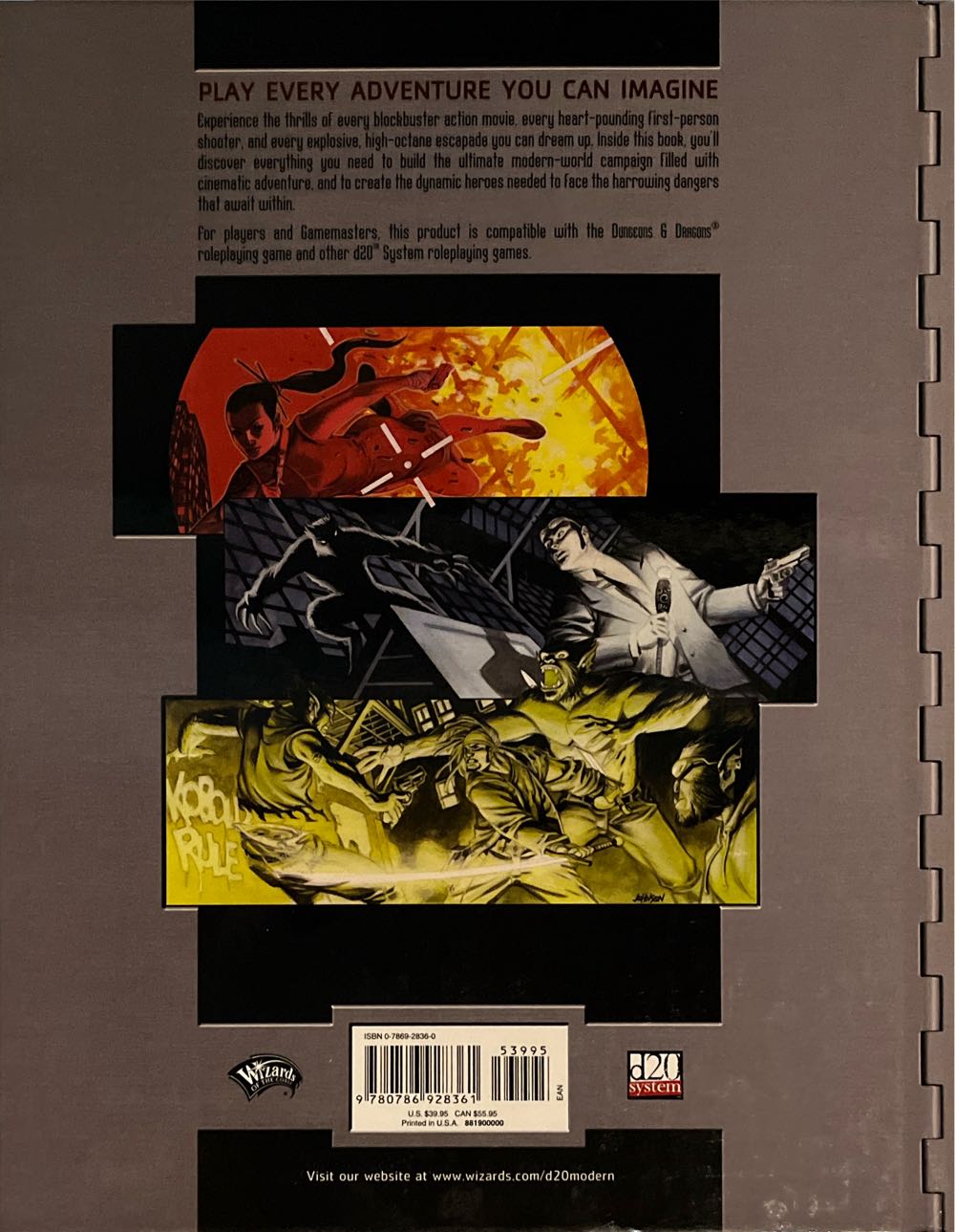 D20 Modern Roleplaying Game: Core Rulebook  board game collectible [Barcode 9780786928361] - Main Image 2