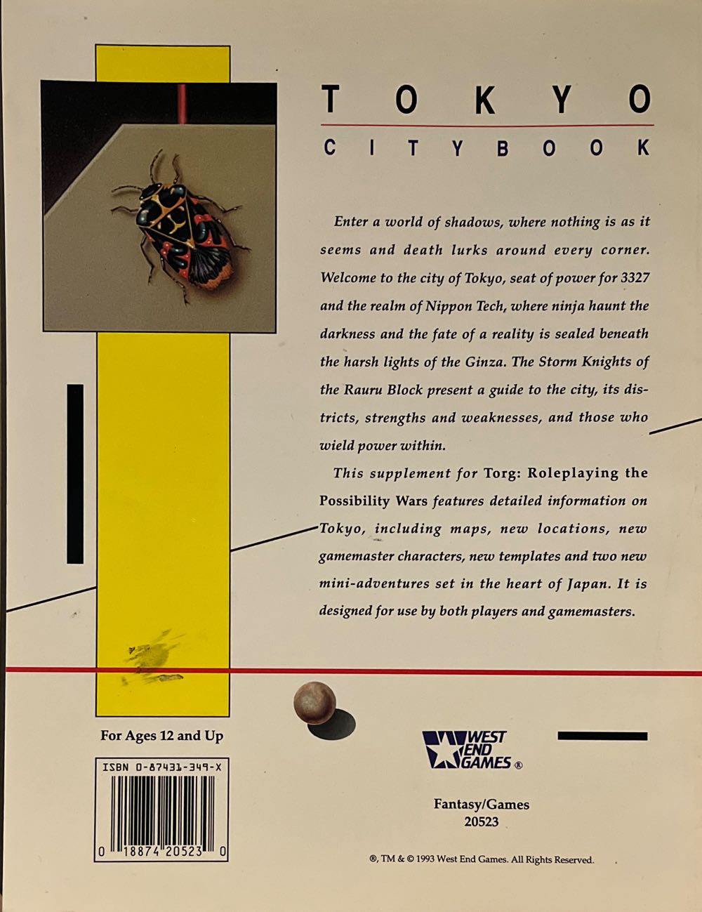 Torg Tokyo Citybook  board game collectible [Barcode 018874205230] - Main Image 2