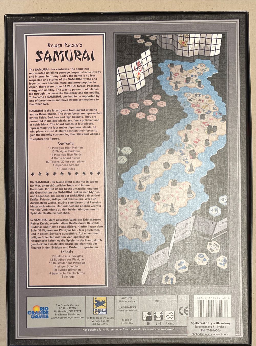 Samurai  (2-4) board game collectible [Barcode 655132001168] - Main Image 2
