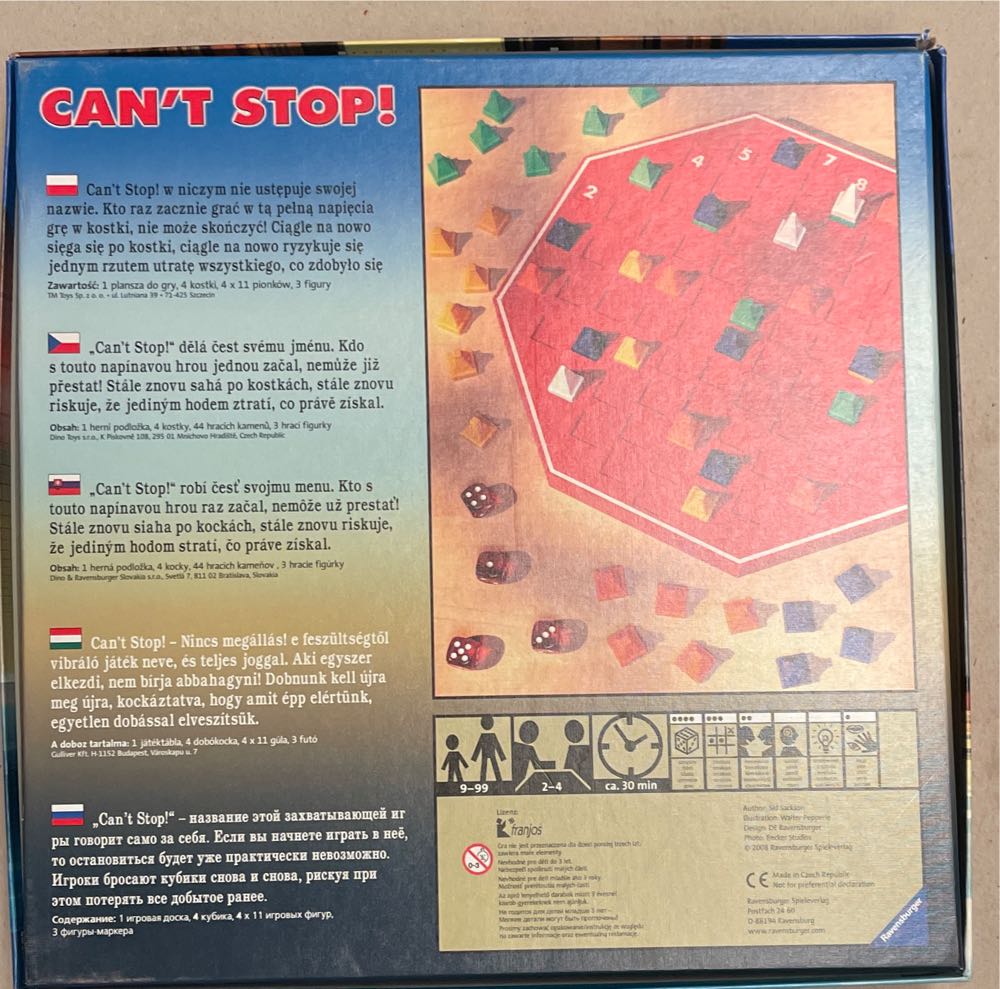 Can’t Stop  (2-4) board game collectible [Barcode 4005556264803] - Main Image 2