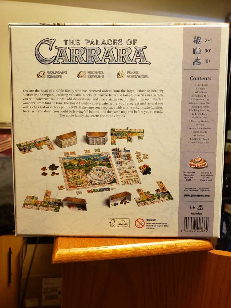 Palaces Of Carrara  board game collectible [Barcode 5407004493664] - Main Image 2