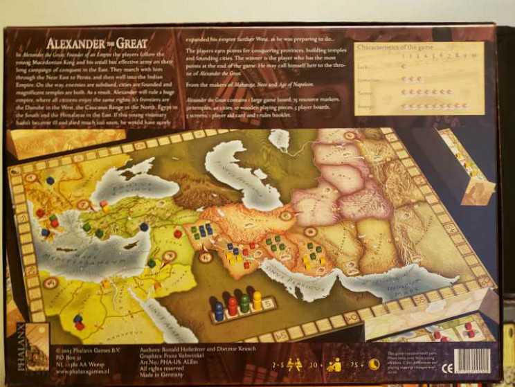Alexander The Great By Hofstatter & Keusch Phalanx New Founder Of An Empire Great: Strategy  board game collectible [Barcode 8717249190905] - Main Image 2