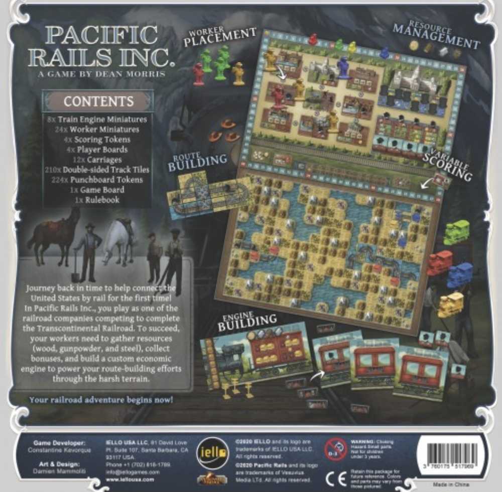 Pacific Rails - Deluxe KS Edition  (2-4) board game collectible - Main Image 2